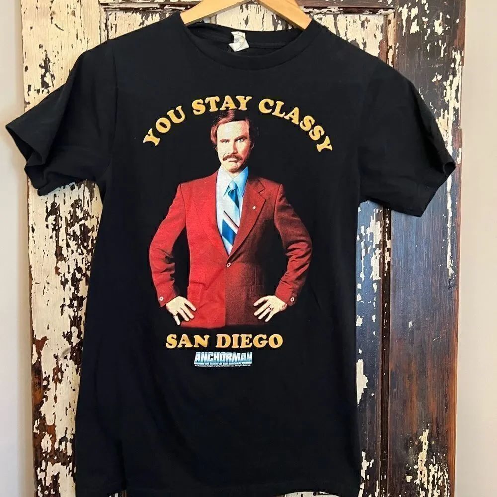 Anchorman Ron Burgundy Stay Claasy! Size small T-shirt. Unisex.